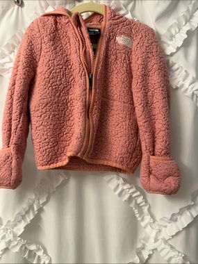 The North Face Dusty Rose Sherpa Hooded Fleece Jacket